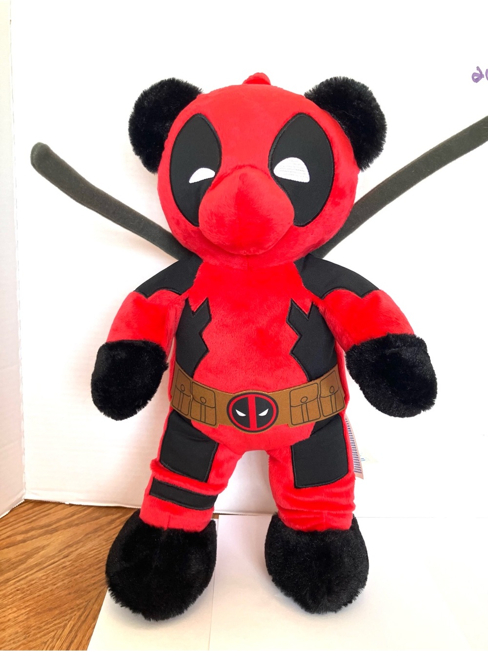 Build-A-Bear Marvel 16in Deadpool Plush With Both Swords 2019 Rare